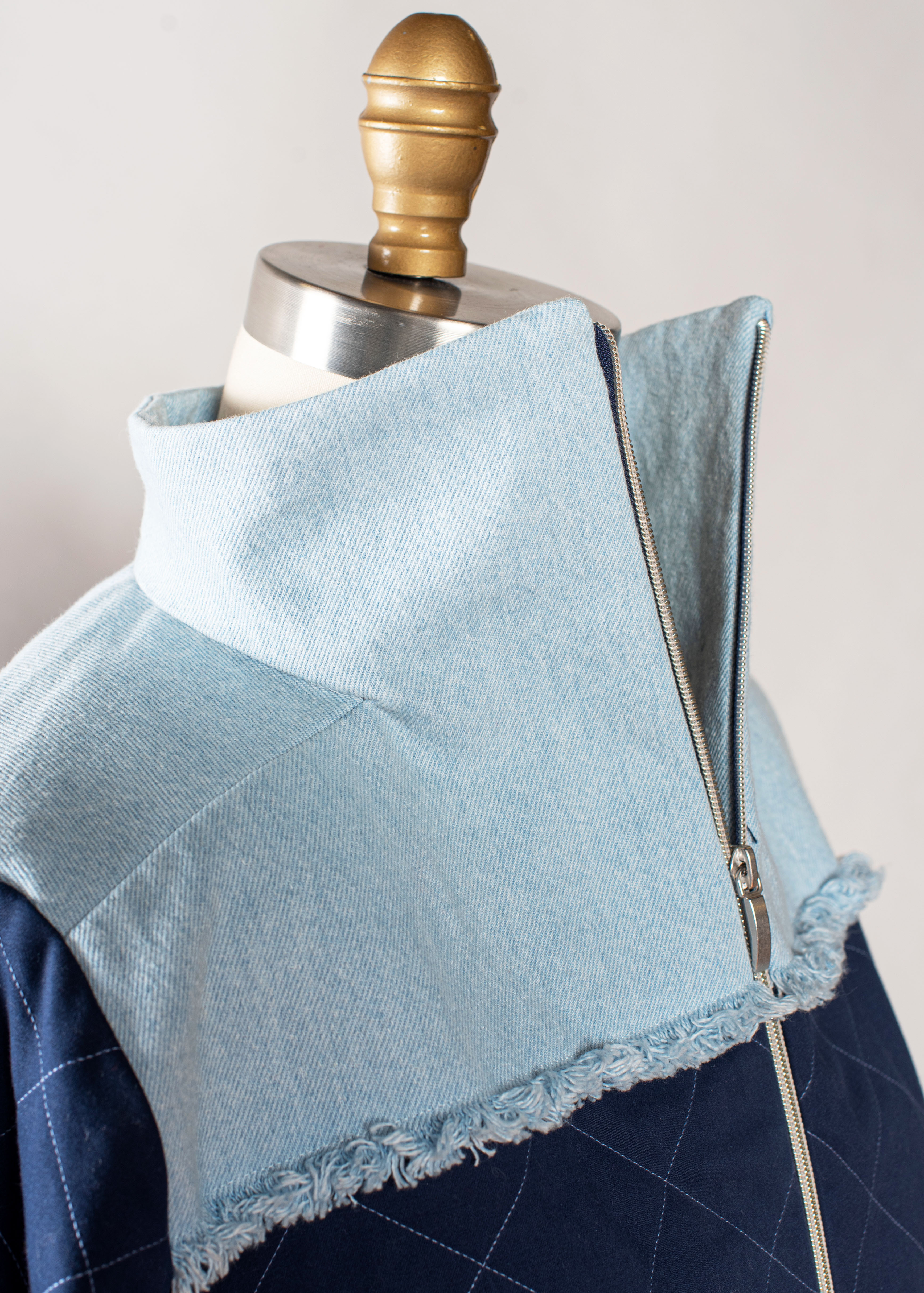 Charlie Bomber Jacket View A yoke and collar. 
