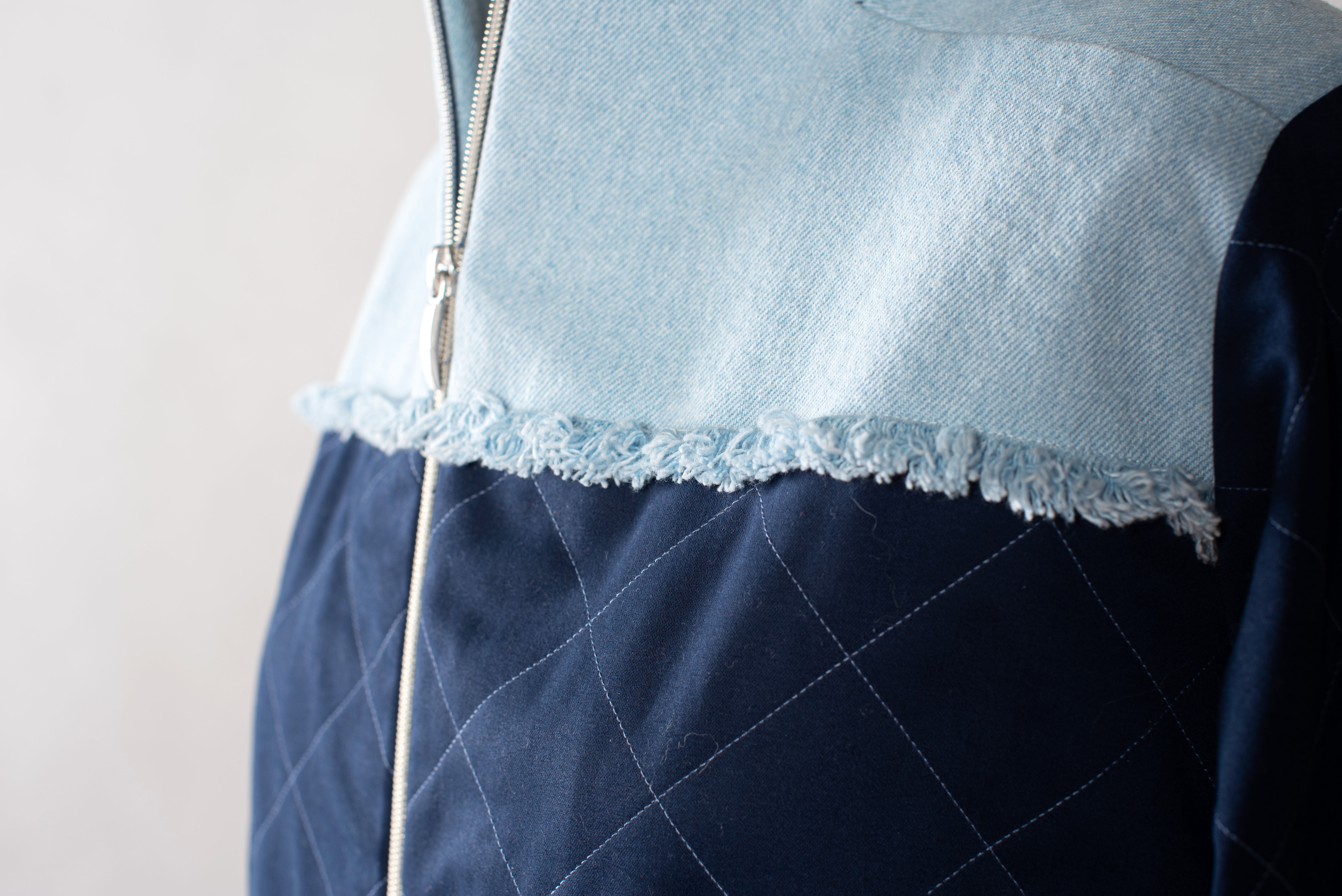 Charlie Bomber Jacket View A quilting detail. 