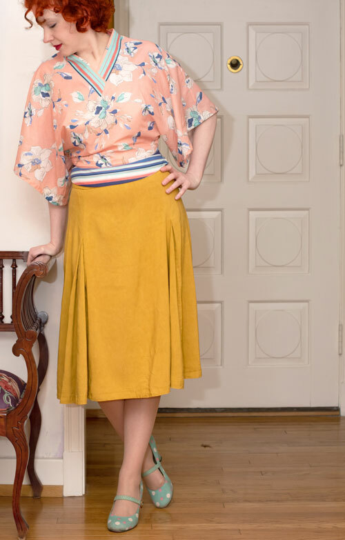 The Coco Blouse made in a lightweight cotton floral fabric. 