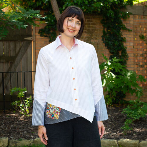 The Hibiscus Shirt made with three different shirting fabrics. 