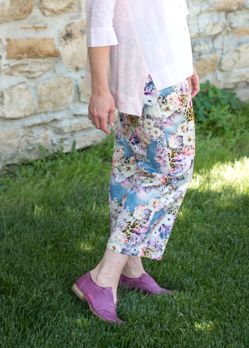 The Chesney Pants made in a cotton print. The Chesney Pants made in a cotton print.