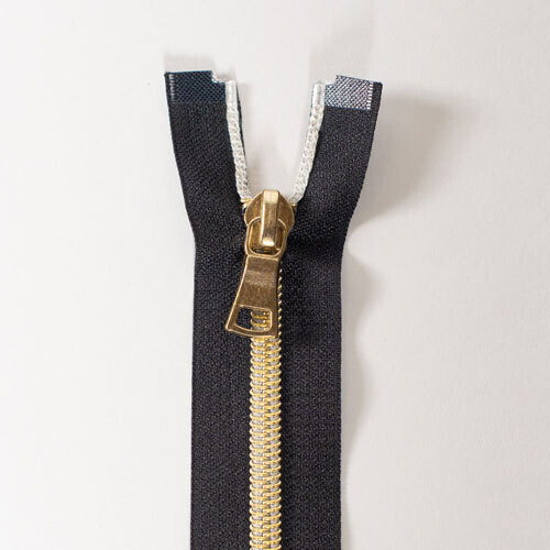 24" Zipper: Gold &amp; Black
