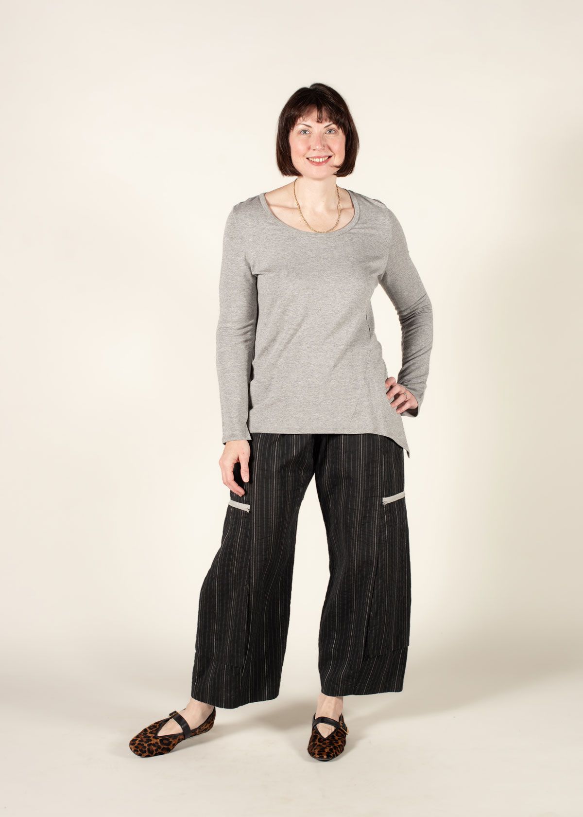 The Olive Top with the Trio Pants