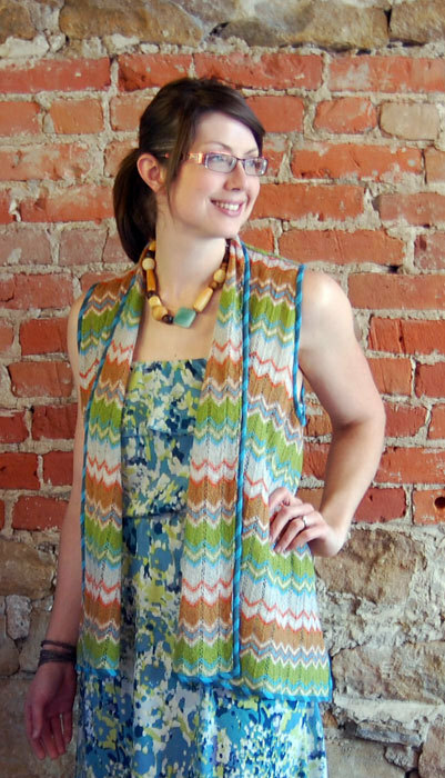 The eVest made in a striped gauze fabric. 