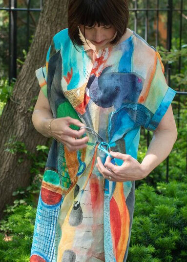 Tie detail on the Gardenia Dress.