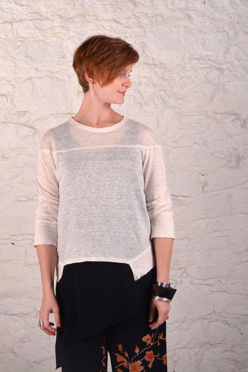 The Bristol Top made in linen gauze.