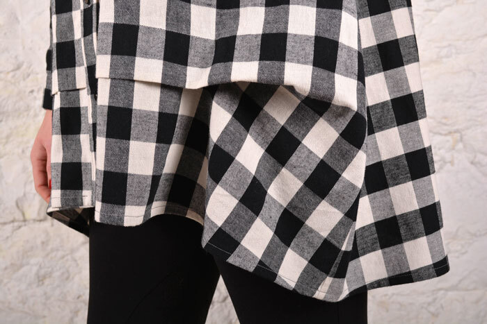 The Florence Shirt front tuck detail. 