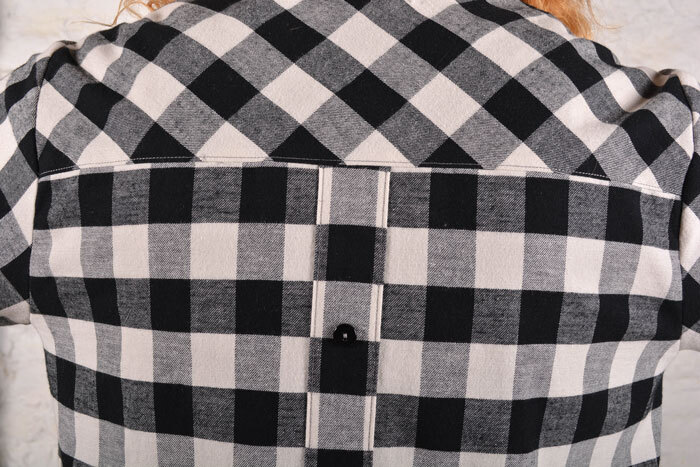 Back placket detail on the Florence Shirt. 