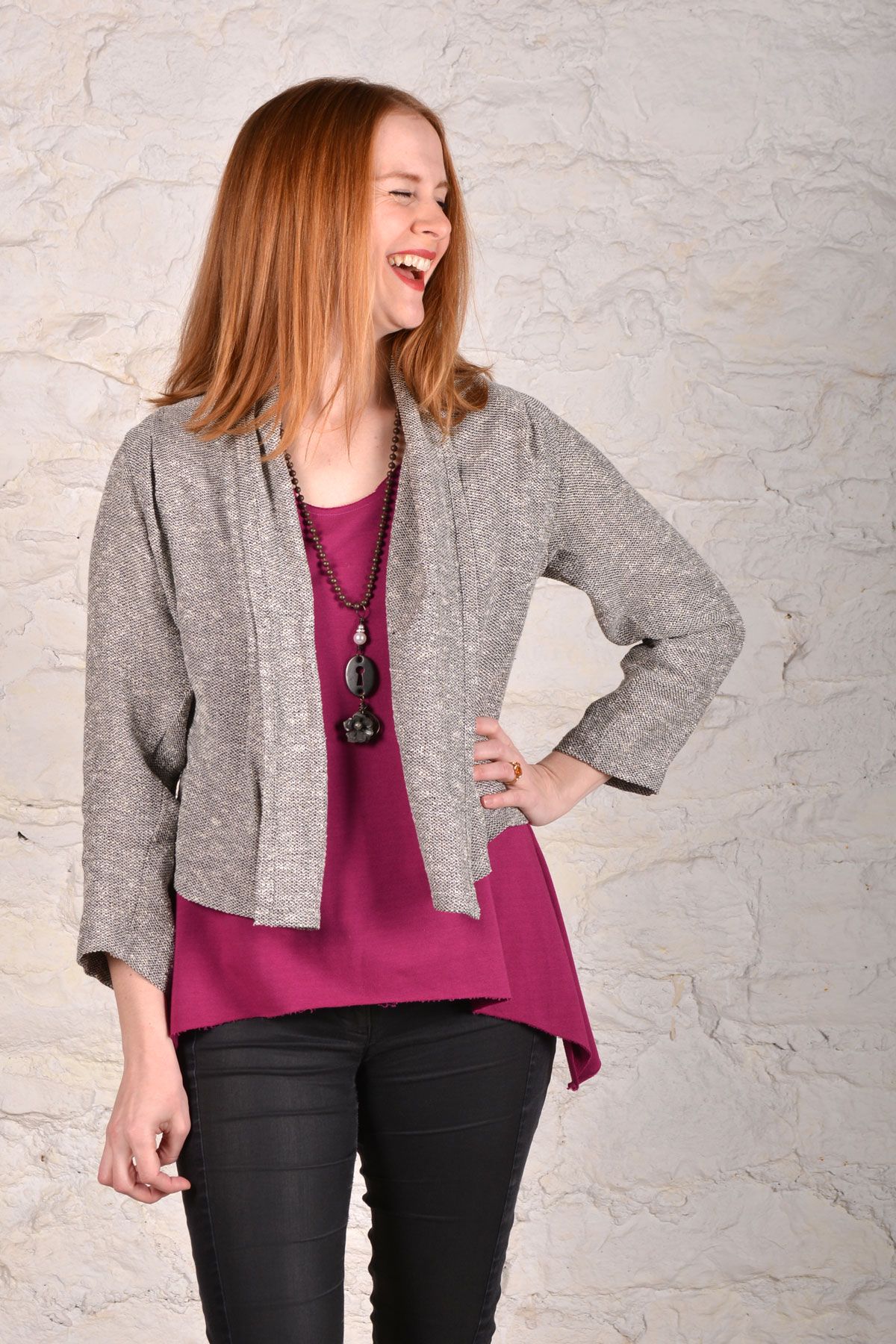 The eJacket worn over the Ann's Tank. 