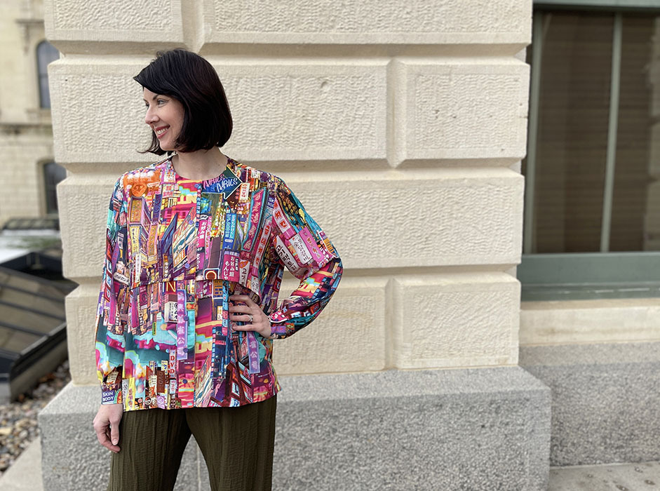 The Bamboo Top in rayon.