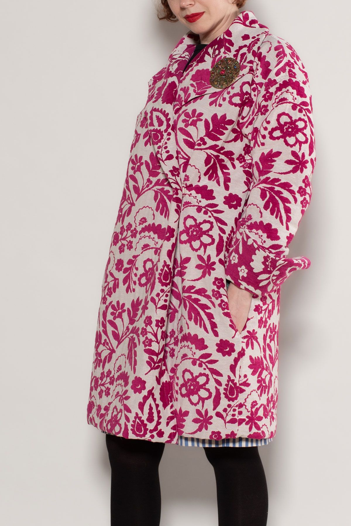 The Carnelian Coat with a variation on the sleeve cuff.
