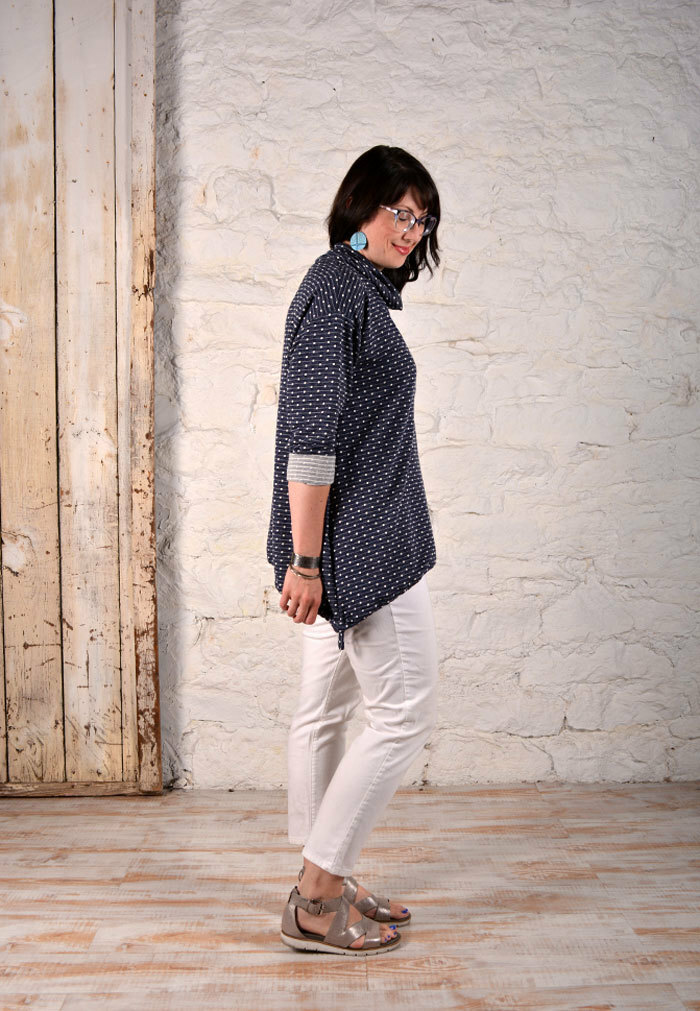 Barcelona Top in Terry Knit Dot Barcelona Top in Terry Knit Dot