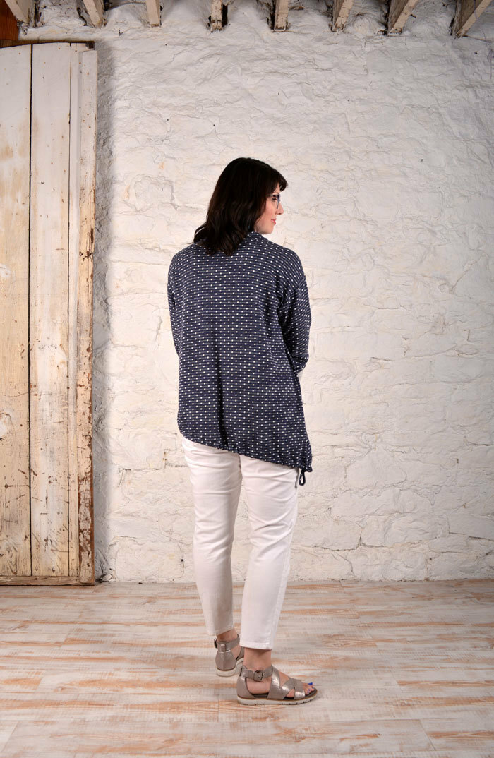 Barcelona Top in Terry Knit Dot Barcelona Top in Terry Knit Dot