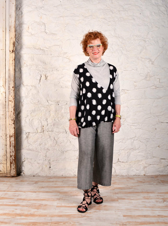 Barcelona Top in Woven/Knit Combo Barcelona Top in Woven/Knit Combo