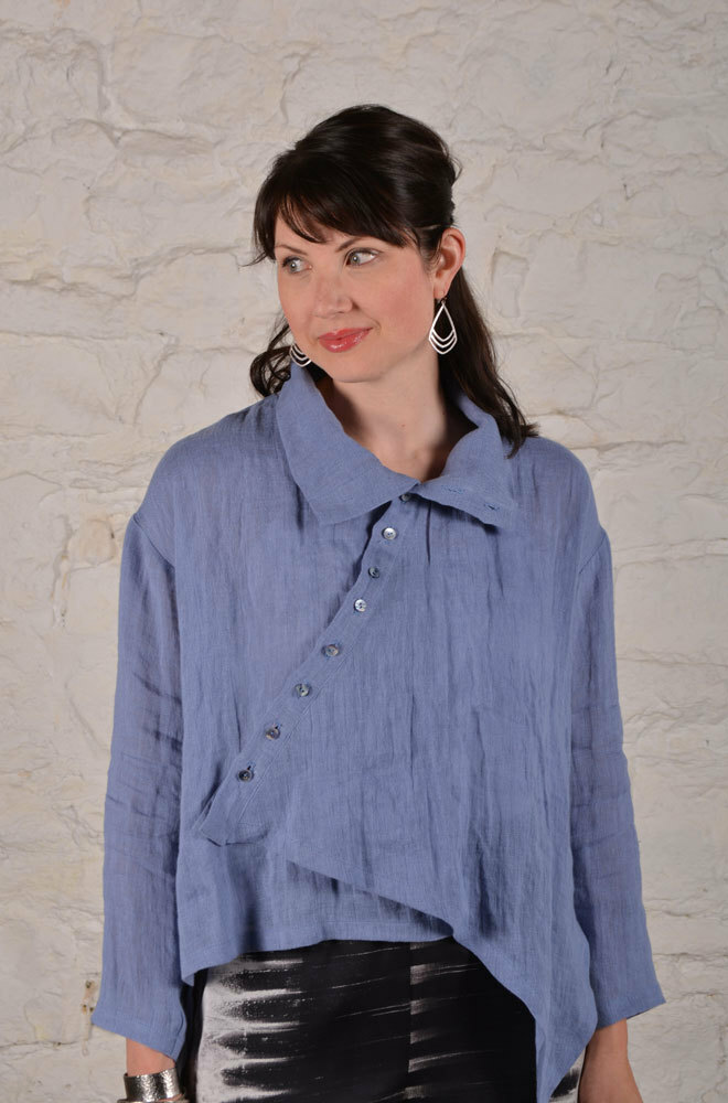 Blue Linen Gauze