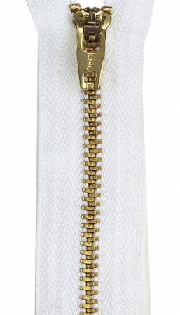 7" Zipper: White