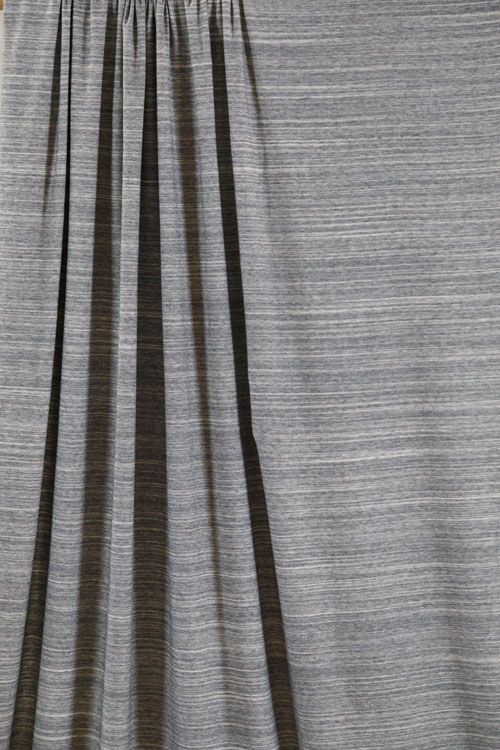 Cotton Jersey Knit - Charcoal Grey Stria