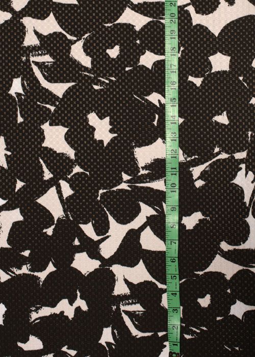 Textured Cotton - Black and White Floral
