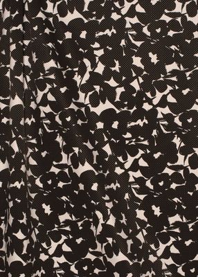 Textured Cotton - Black and White Floral 5-325-12-FX