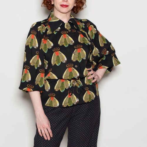 The Byrd Shirt made in rayon challis.
