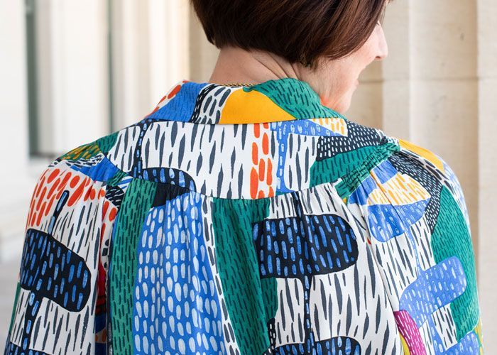 The Byrd Shirt back yoke and collar. 