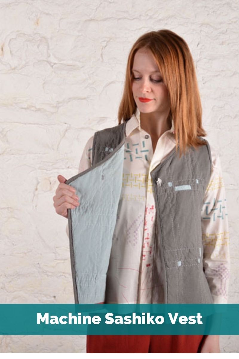 Machine Sashiko Vest (Download)