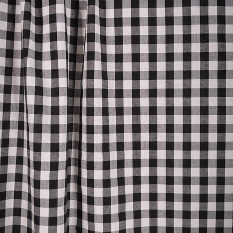 Cotton - Black &amp; White Check 1/4"