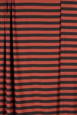 French Terry - Copper &amp; Black Stripe
