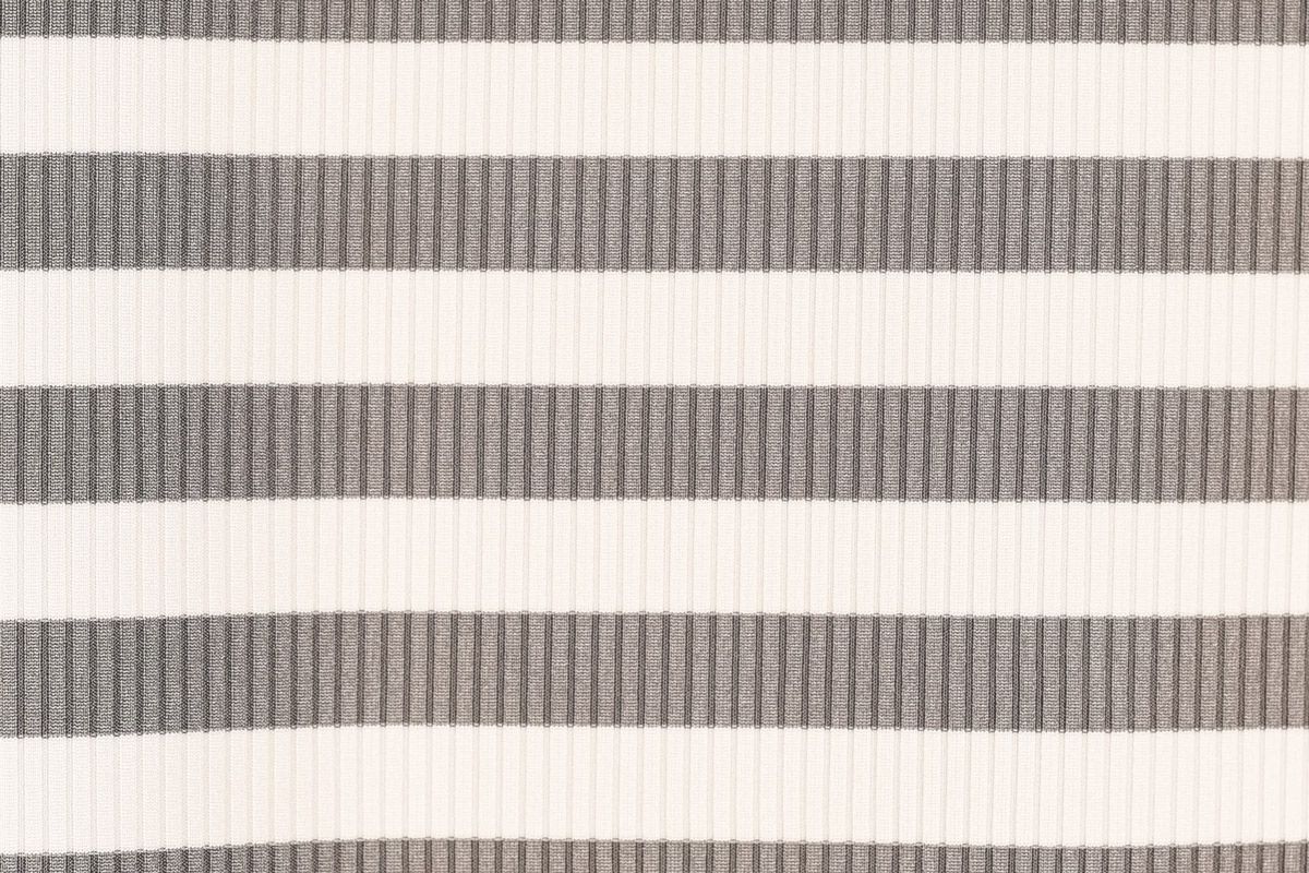 Rib Knit - Grey & White Stripe Rib Knit - Grey & White Stripe