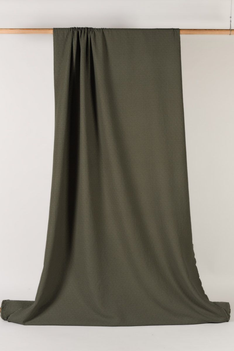 Woven Cotton Jacquard - Khaki