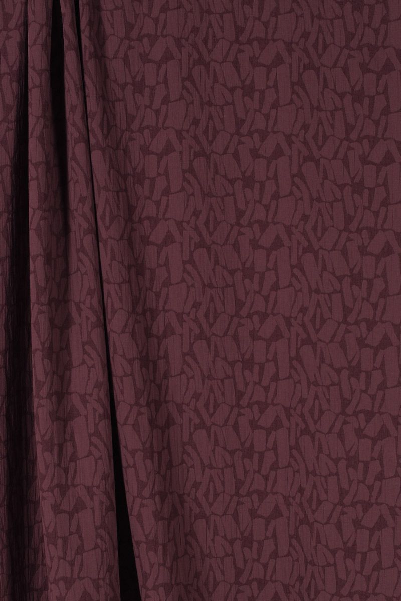 Cotton/Linen Jacquard - Merlot - END CUT