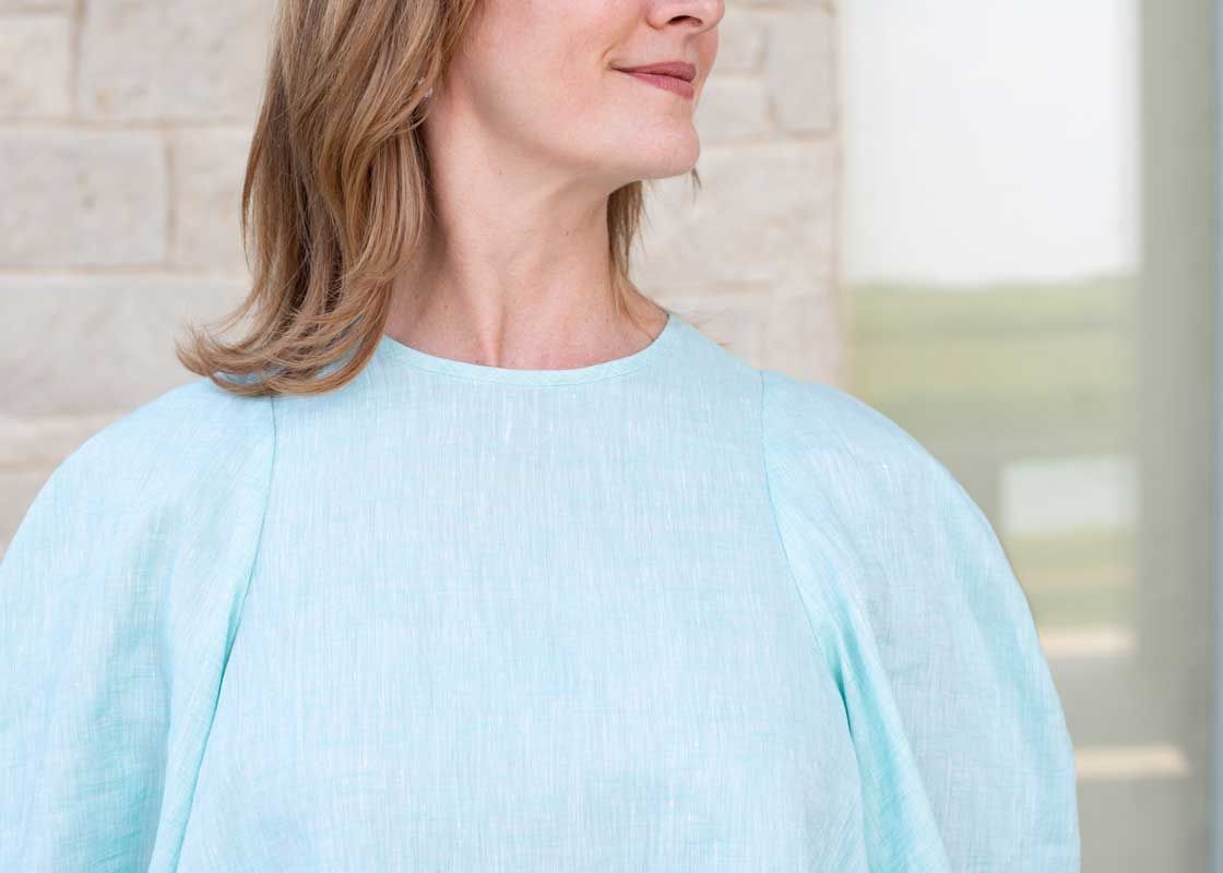 The Roma Top made in lightweight linen