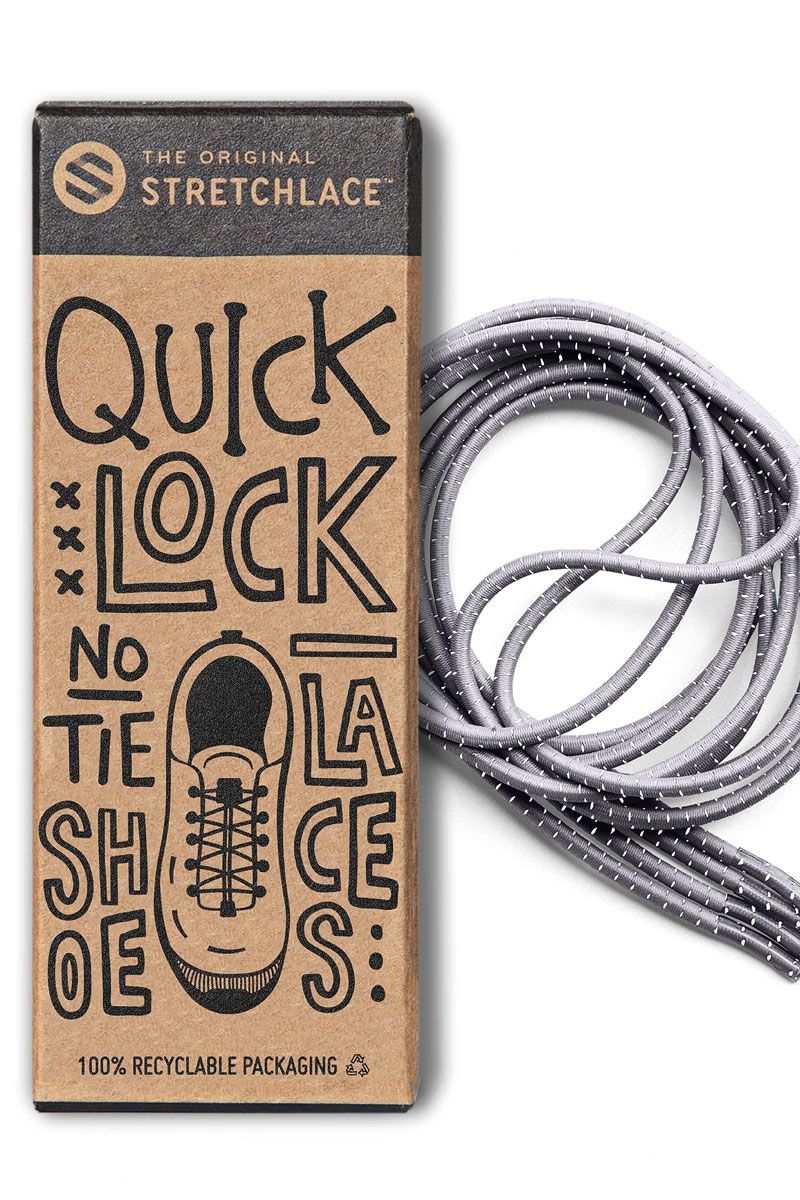 Quick Lock Shoelace: Grey