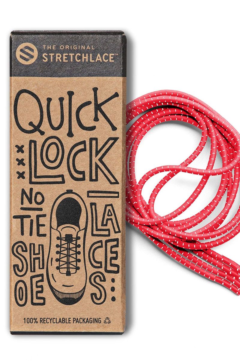 Quick Lock Shoelace: Red