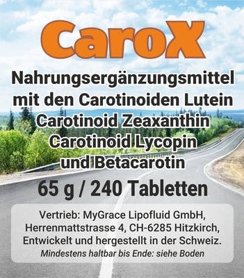 MYGRACE CaroX Carotinoide mit 240 Tabletten