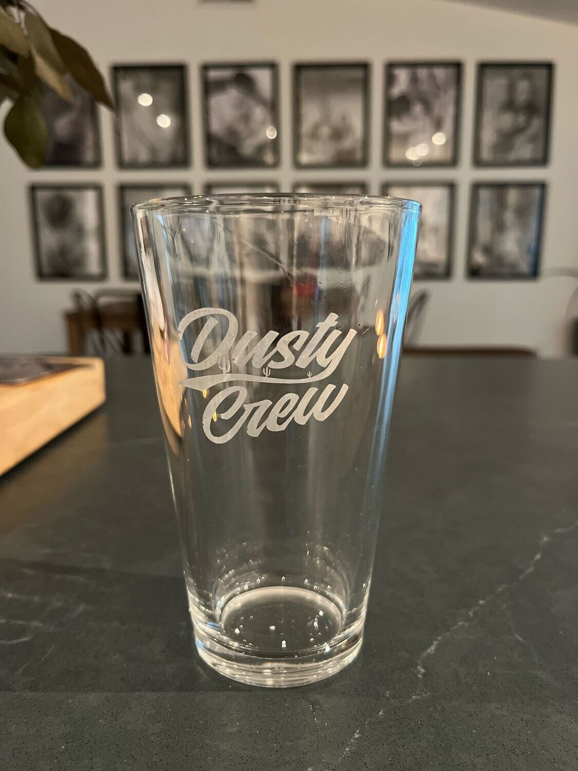Set of 2 Dusty Crew Glasses, Design: OG, Glass size (set of 2): Beer Glasses- 16 oz.