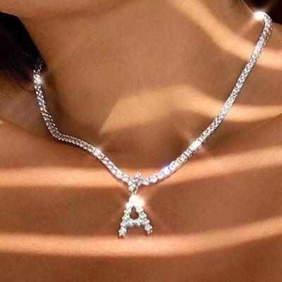 A-Z Icy Letter Necklace