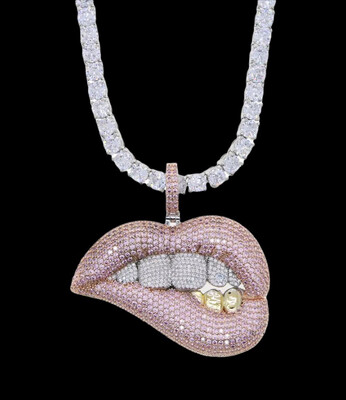 Big Bling Mouth Necklace 