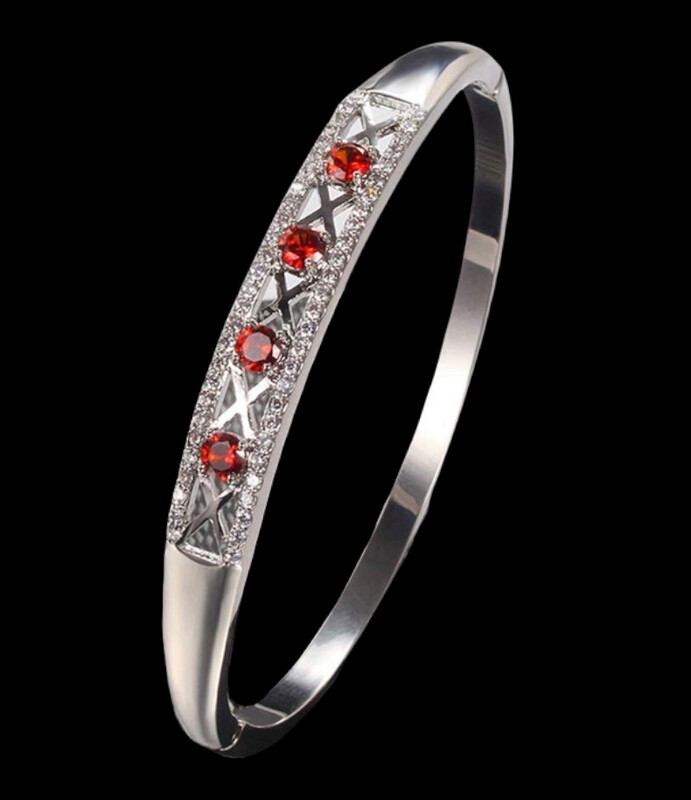 Red Diamond Charm Bracelet