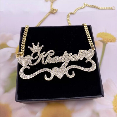 Diamond Name Necklace Stainless Steel