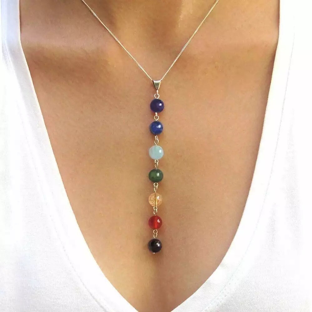 Chakra Gem Stone Beads Necklace