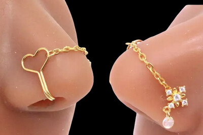 Cross Chain Gold Nose Ring