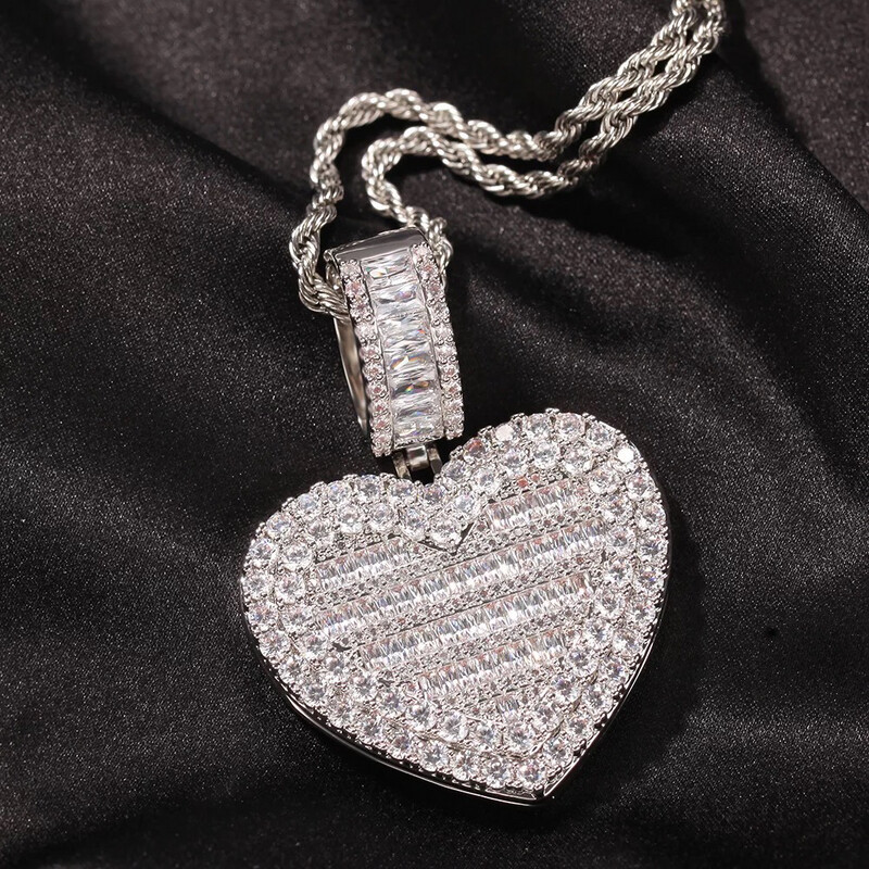 Big Heart Custom Photo Memory Necklace