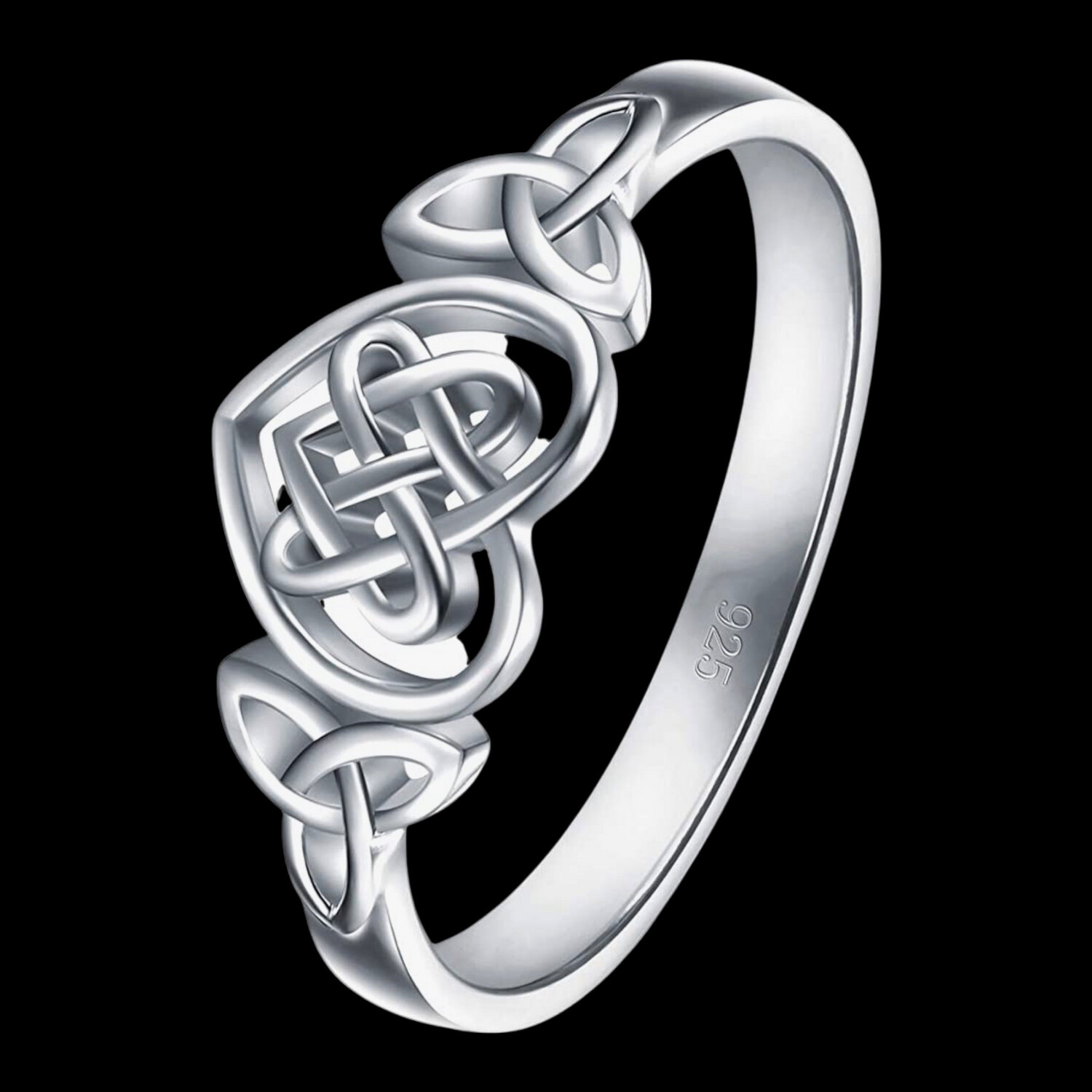 925 Sterling Silver Twisted Heart Ring