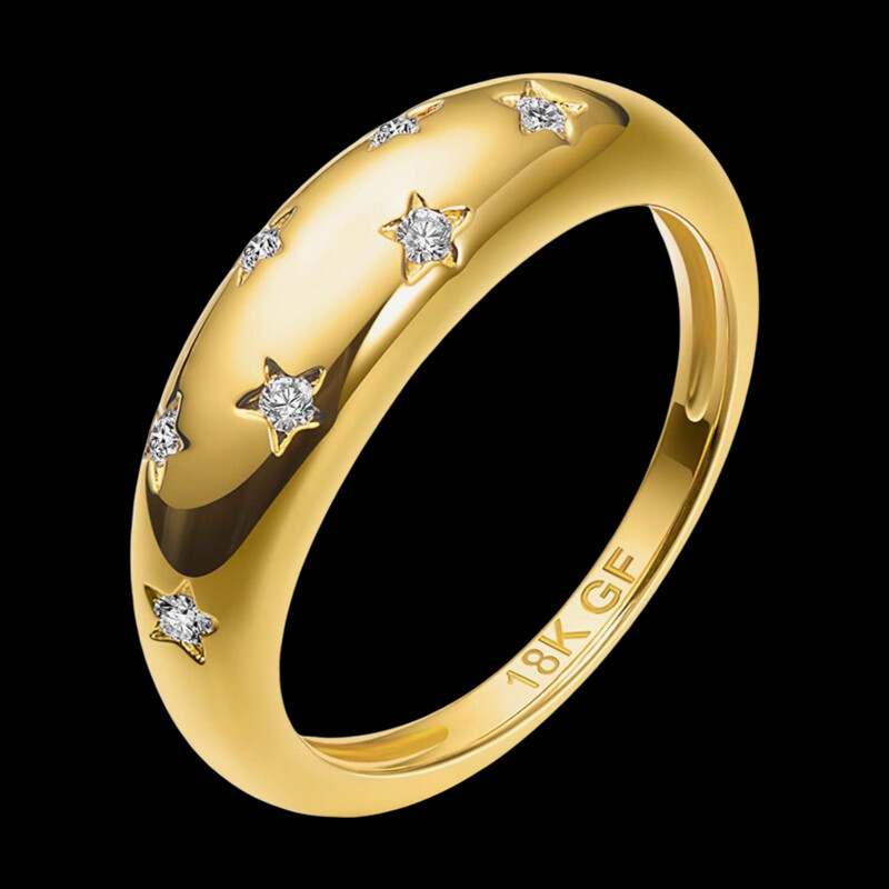 Twinkle Stars 18k Gold Ring