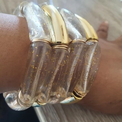Transparent Gold Bracelets