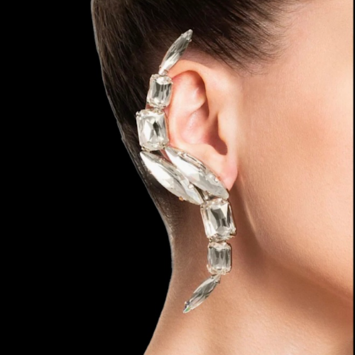 Crystal Clip Earrings