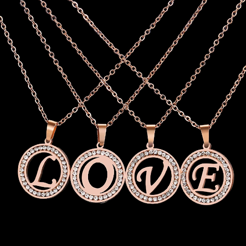 Letter round Necklace