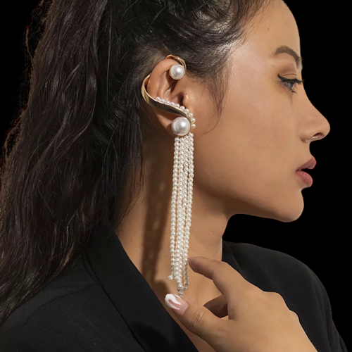 S Pearl Earring Clip 