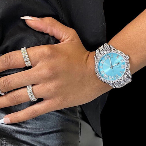 Icy blue watch 